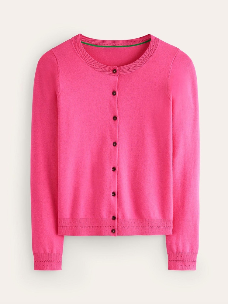 Boden Light Pink Catriona Cotton Cardigan - Image 5 of 6