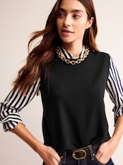 Boden Black Catriona Crew Neck Cotton Tank - Image 2 of 6