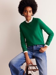 Boden Light Green Crew Neck Catriona Cotton Jumper - Image 1 of 6