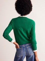 Boden Light Green Crew Neck Catriona Cotton Jumper - Image 2 of 6