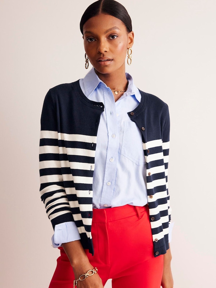 Boden Blue Catriona Cotton Cardigan - Image 1 of 6