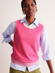 Boden Pink Catriona Crew Neck Cotton Tank - Image 1 of 7