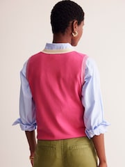 Boden Pink Catriona Crew Neck Cotton Tank - Image 3 of 7