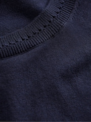 Boden Blue Catriona Crew Neck Cotton Tank - Image 6 of 6