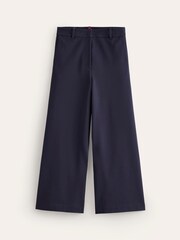 Boden Blue/Ecru Petite Petite Ponte Wide Leg Culottes - Image 5 of 5