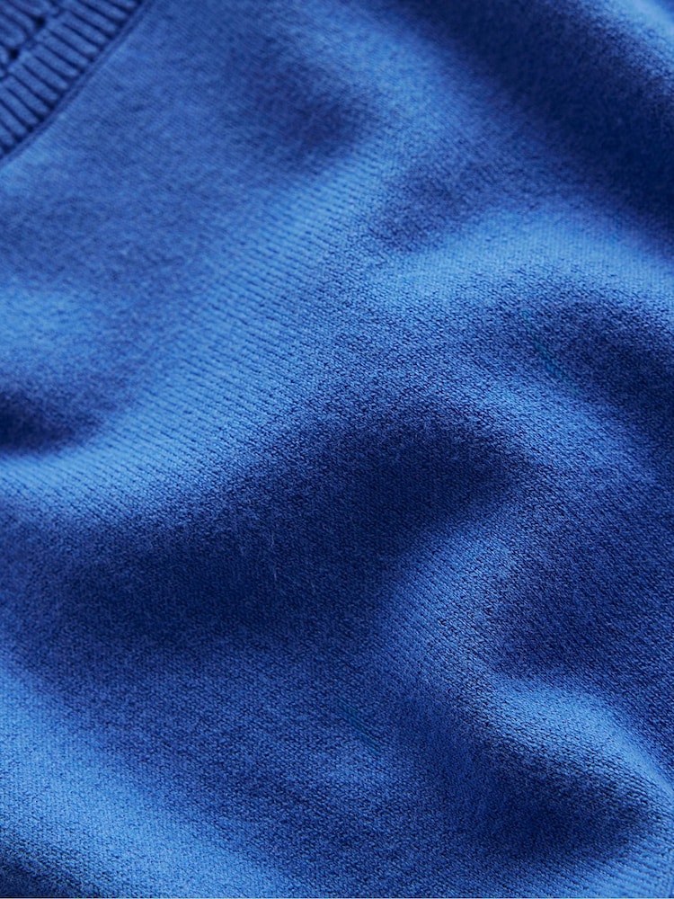 Boden Light Blue Catriona Crew Neck Cotton Tank - Image 6 of 6