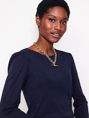 Boden Blue Supersoft Long Sleeve Top - Image 1 of 5