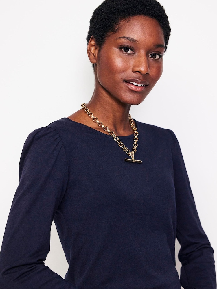 Boden Blue Supersoft Long Sleeve Top - Image 1 of 5