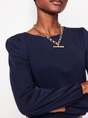 Boden Blue Supersoft Long Sleeve Top - Image 3 of 5