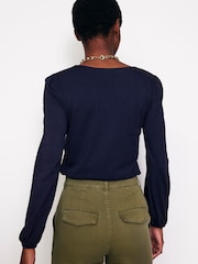 Boden Blue Supersoft Long Sleeve Top - Image 4 of 5
