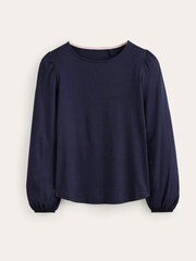Boden Blue Supersoft Long Sleeve Top - Image 5 of 5