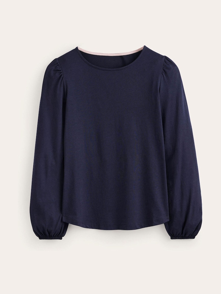 Boden Blue Supersoft Long Sleeve Top - Image 5 of 5
