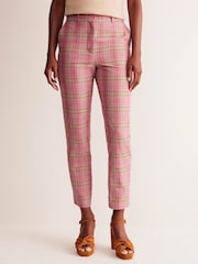 Boden Pink/Lilac Kew Checked Trousers - Image 1 of 5