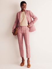 Boden Pink/Lilac Kew Checked Trousers - Image 3 of 5
