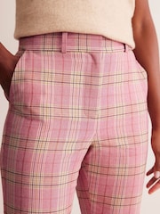 Boden Pink/Lilac Kew Checked Trousers - Image 5 of 5