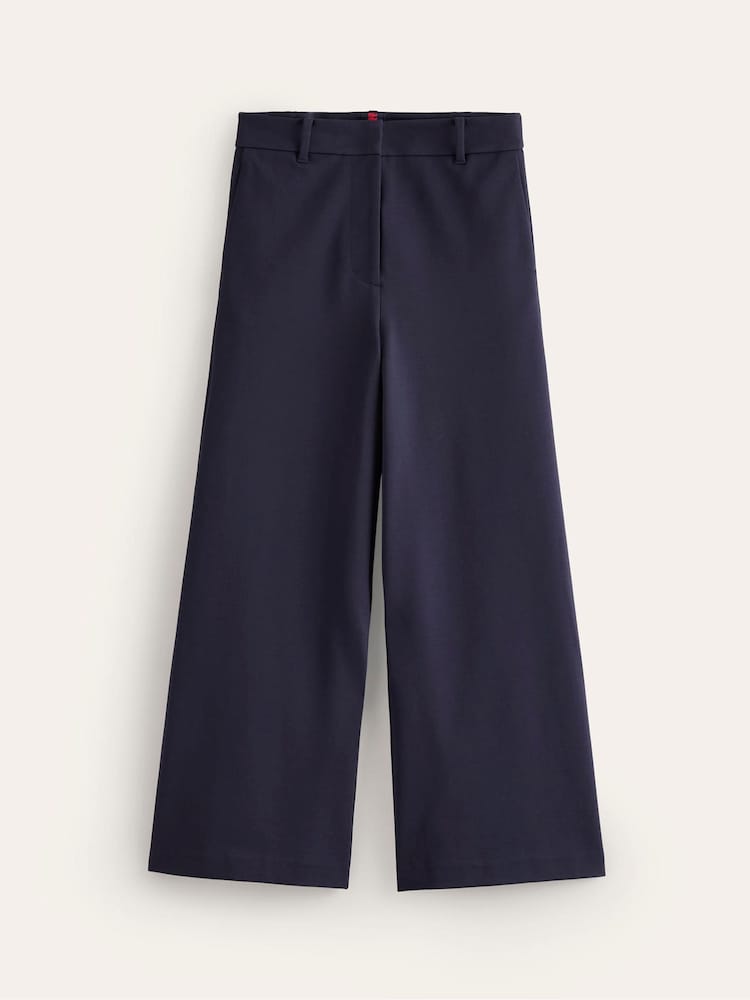 Boden Blue/Ecru Petite Ponte Wide Leg Culottes - Image 5 of 5 Boden Blue/Ecru Petite Ponte Wide Leg Culottes - Image 5 of 5