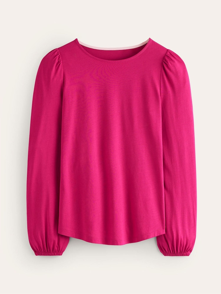 Boden Pink Supersoft Long Sleeve Top - Image 5 of 5 Boden Pink Supersoft Long Sleeve Top - Image 5 of 5