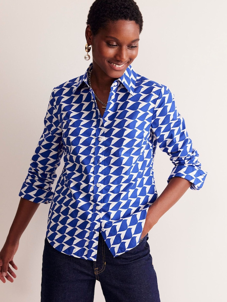 Boden Blue Petite Sienna 100% Cotton Shirt - Image 1 of 5 Boden Blue Petite Sienna 100% Cotton Shirt - Image 1 of 5