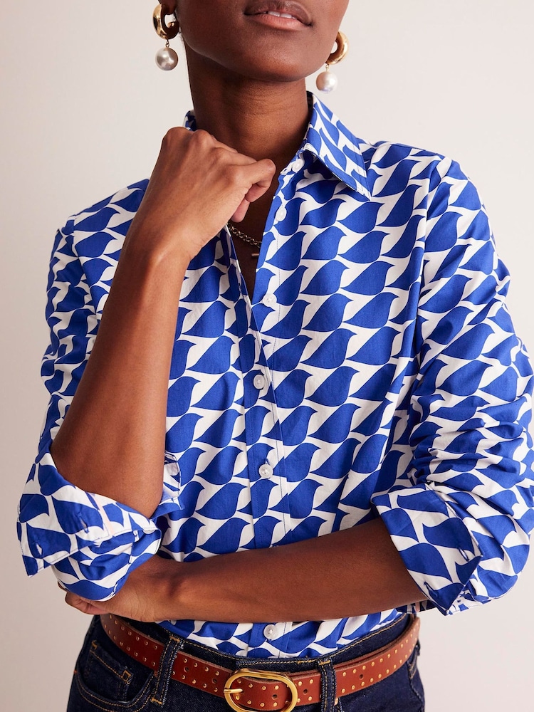 Boden Blue Petite Sienna 100% Cotton Shirt - Image 2 of 5 Boden Blue Petite Sienna 100% Cotton Shirt - Image 2 of 5