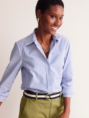 Boden Sky Navy Petite Petite Sienna 100% Cotton Shirt - Image 1 of 6