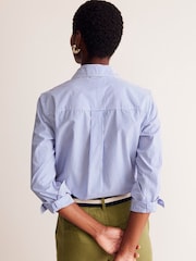 Boden Sky Navy Petite Petite Sienna 100% Cotton Shirt - Image 3 of 6