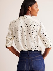Boden Cream Dove Petite Sienna Silk Shirt - Image 3 of 5