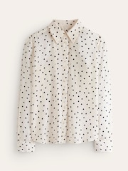 Boden Cream Dove Petite Sienna Silk Shirt - Image 5 of 5
