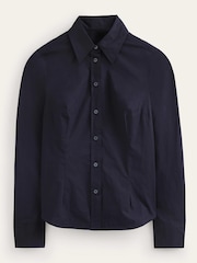 Boden Aqua Blue Petite Saskia Stretch Cotton Shirt - Image 5 of 5