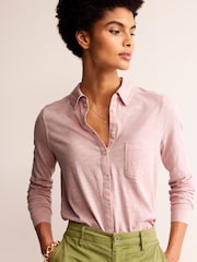 Boden Pink Amelia Jersey 100% Cotton Shirt - Image 2 of 5