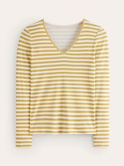 Boden Yellow Anna V-Neck T-Shirt - Image 5 of 5