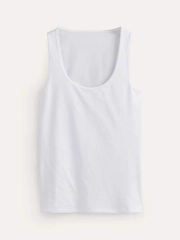 Boden White Double Layer Scoop Neck Vest - Image 4 of 4