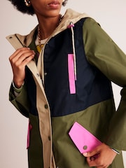 Boden Green/Grey Wells Waterproof Coat - Image 2 of 6