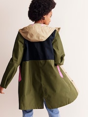 Boden Green/Grey Petite Wells Waterproof Coat - Image 3 of 6