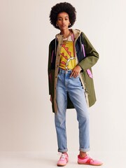 Boden Green/Grey Petite Wells Waterproof Coat - Image 5 of 6
