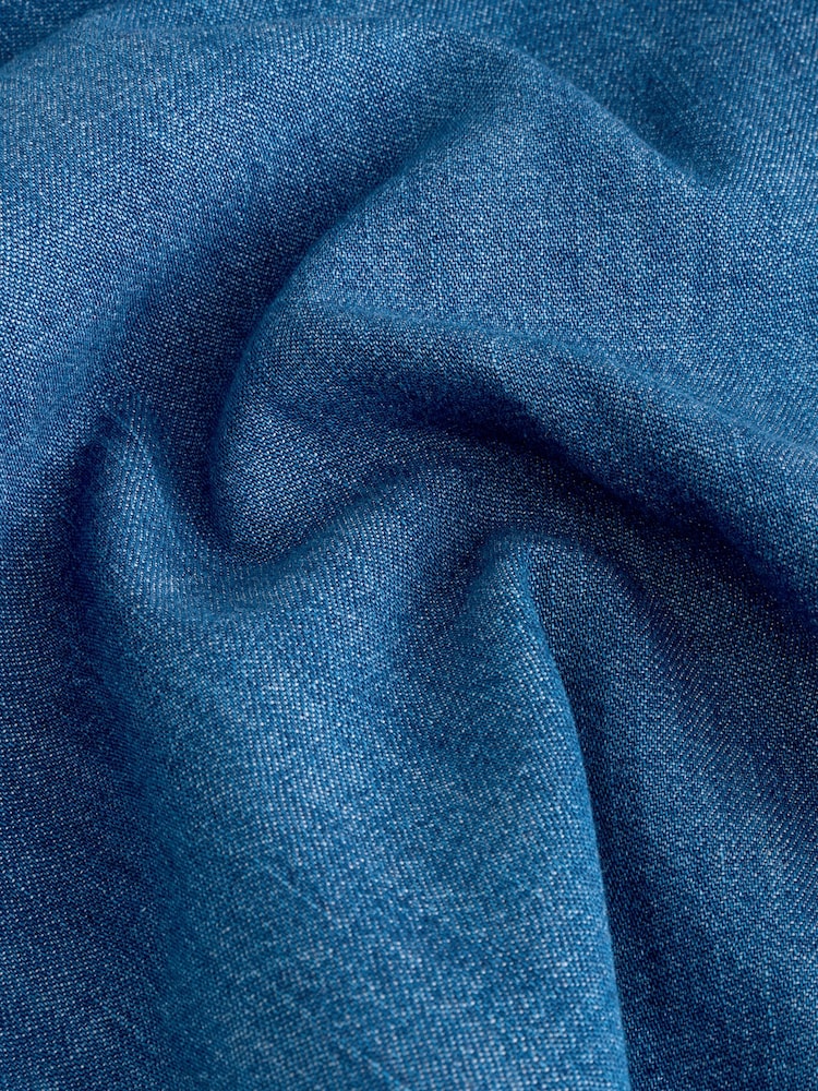 Blue Denim Denim Long Sleeves 100% Cotton Shirt - Image 2 of 3