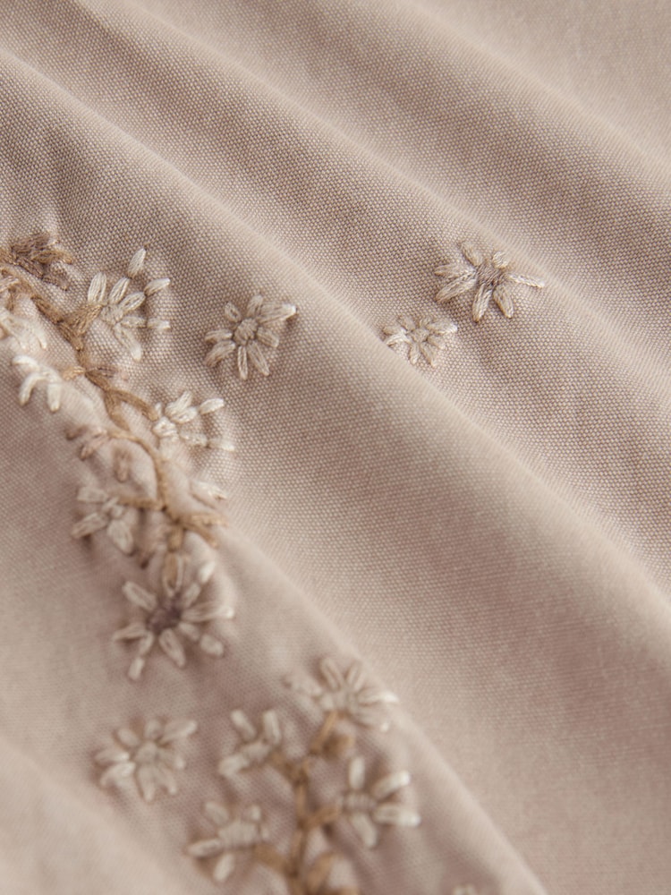 Stone Embroidered Parachute 100% Cotton Trousers - Image 5 of 5
