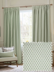 Sanderson Sage Hutton Woven Jacquard Pencil Pleat Curtain - Image 2 of 5