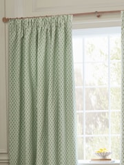 Sanderson Sage Hutton Woven Jacquard Pencil Pleat Curtain - Image 3 of 5