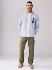 Khaki Green Cargo 100% Cotton Trousers - Image 2 of 2