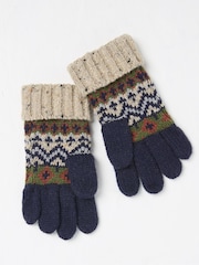 FatFace Blue Fairisle Gloves - Image 2 of 2