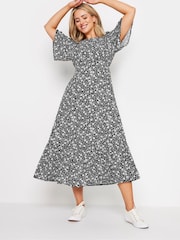 M&Co Black Petite Floral Boho Dress - Image 1 of 5