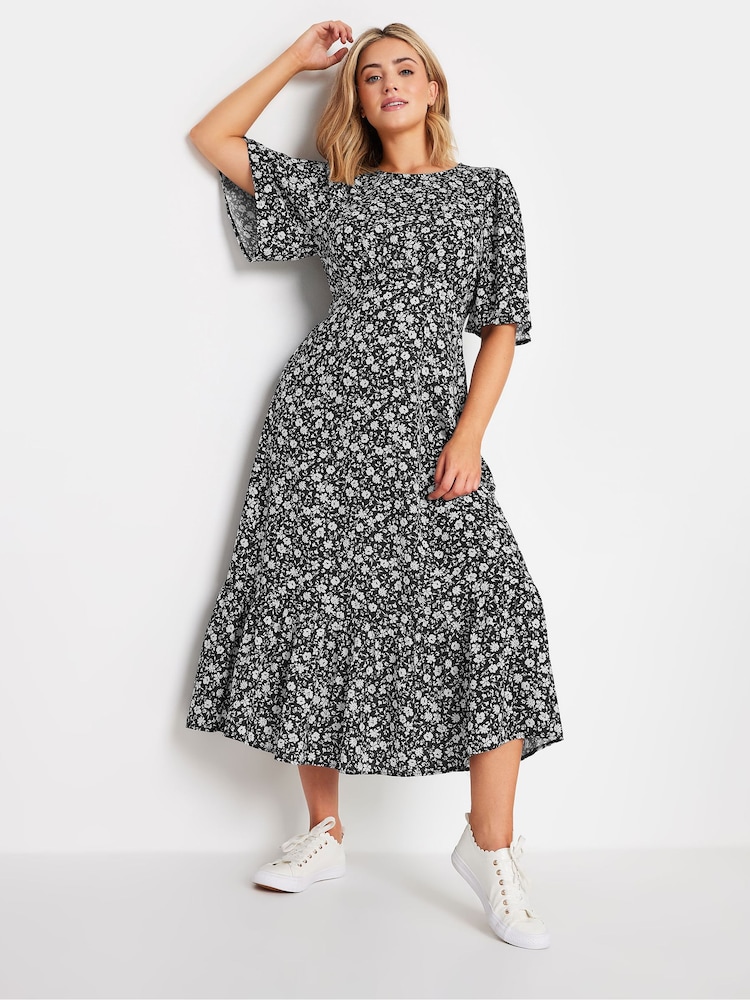 M&Co Black Petite Floral Boho Dress - Image 2 of 5