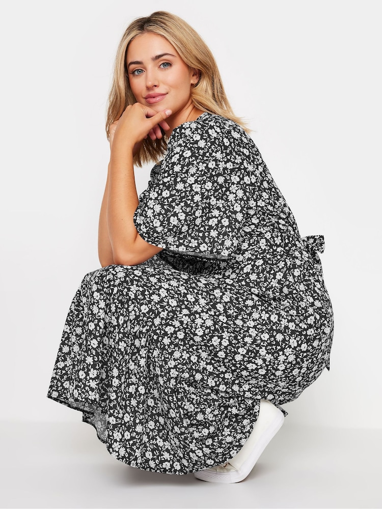 M&Co Black Petite Floral Boho Dress - Image 5 of 5