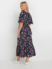 M&Co Petite Floral Flutter Sleeve Dress - Изображение 3 из 5