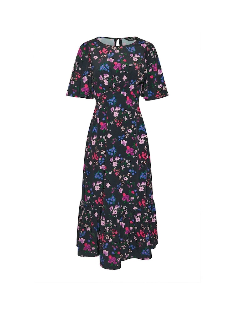 M&Co Petite Floral Flutter Sleeve Dress - Изображение 5 из 5