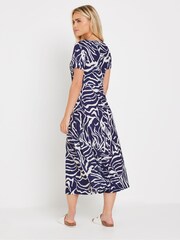 M&Co Blue Petite Knot Detail Maxi Dress - Image 3 of 5