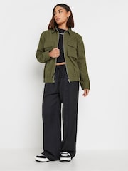 PixieGirl Petite Green Bomber Utility 100% Cotton Jacket - Image 3 of 5