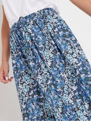 M&Co Blue Petite Floral Tiered Skirt - Image 2 of 5