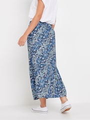 M&Co Blue Petite Floral Tiered Skirt - Image 4 of 5