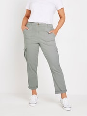 M&Co Grey Petite Cargo Trousers - Image 1 of 5
